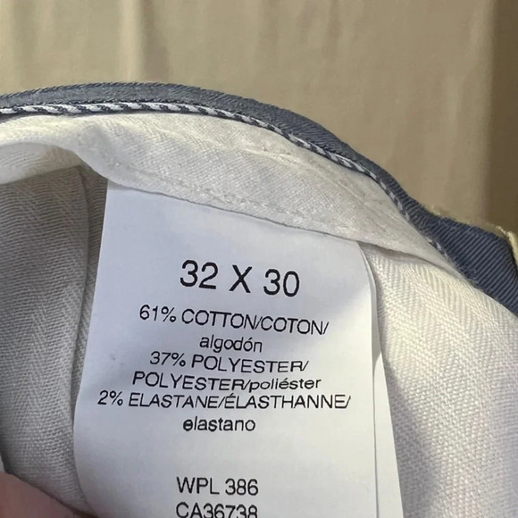 Men’s Haggar premium no iron khakis in Tan 32x30 cotton / polyester flat front - Picture 7 of 12